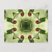 ラディバグオンフラワー万華鏡のように千変万化するパターンアートハガキ ポストカード (正面)