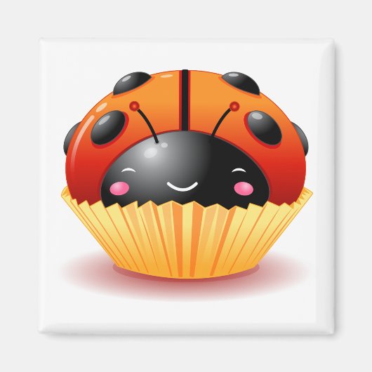 ラディバグカップケーキマグネット マグネット (正面)