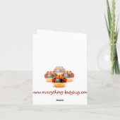 ラディバグカップケーキ誕生日カード カード (裏面)