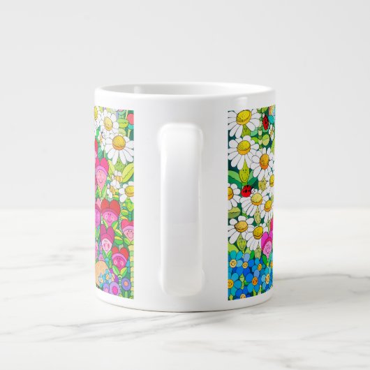 ラディバグガーデンの花 ジャンボコーヒーマグカップ (裏面)