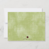 ラディバグガーデンパーソナライズされたフラットノートカード 招待状 (裏面)