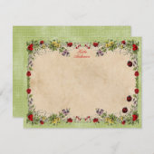 ラディバグガーデンパーソナライズされたフラットノートカード 招待状 (正面/裏面)