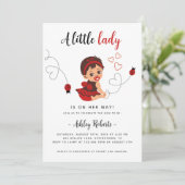 ラディバグガールベビーシャワー招待状 招待状 (スタンド正面)