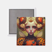 ラディバグクイーン2かわいいファンタジーアート マグネット (正面/裏面)