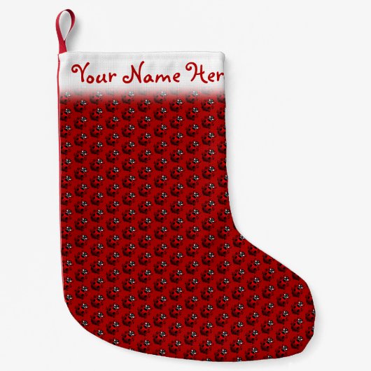 ラディバグクリスマスストッキングパーソナライズされたラディバード スモールクリスマスストッキング (正面)