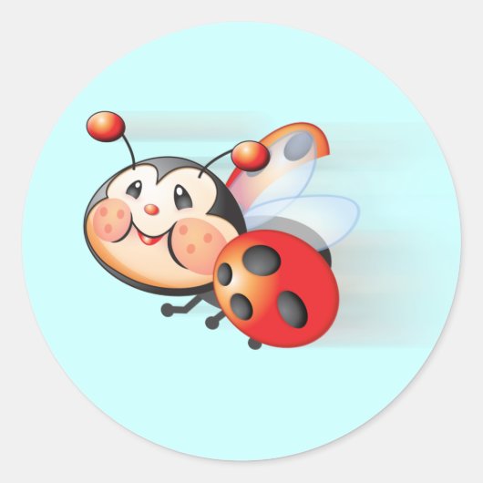 ラディバグステッカーのリビー ラウンドシール (正面)