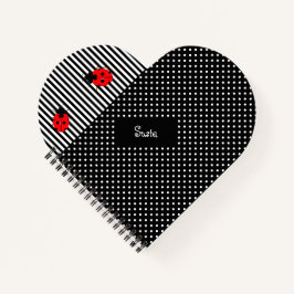 ラディバグスハートスパイラルデザインカスタムスクール ノートブック