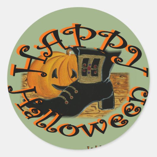 ラディバグズアート「ハロウィーン」 ラウンドシール (正面)
