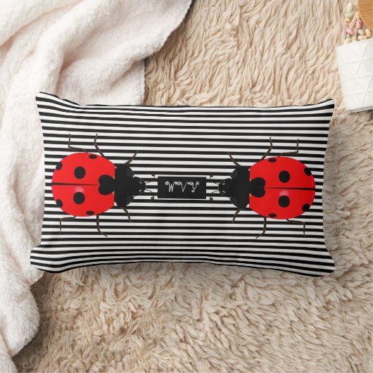 ラディバグズキュートストライプ装飾用クッション ランバークッション (ブランケット)