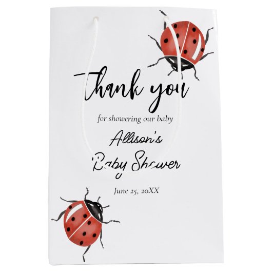 ラディバグズベビーシャワー ミディアムペーパーバッグ (正面)