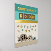 ラディバグズkidの部屋ブラウングリーン子供部屋金ゴールド 箔ポスター (レイダウン)