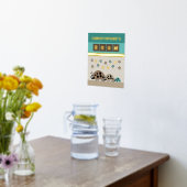 ラディバグズkidの部屋ブラウングリーン子供部屋金ゴールド 箔ポスター (レイダウン (キッチン))