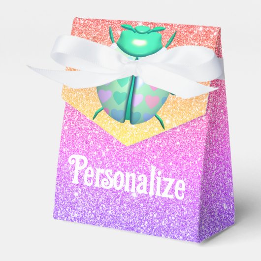 ラディバグハートかわいいグリッタールックグラデーション フェイバーボックス (正面サイド)