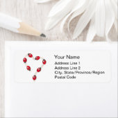 ラディバグハートイラストレーション住所 シール (インサイチュ)