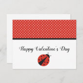 ラディバグハートバレンタインデーカード 招待状 (正面/裏面)