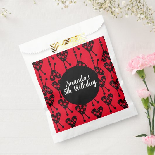 ラディバグバグ昆虫幾何学誕生日パーティレッド フェイバーバッグ (封をした状態)