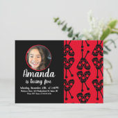 ラディバグバグ昆虫幾何学誕生日パーティー 招待状 (スタンド正面)