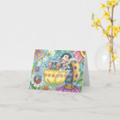 ラディバグバブルバスラディバグファミリー空白のノートカード カード (黄色い花)