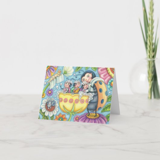 ラディバグバブルバスラディバグファミリー空白のノートカード カード (正面)