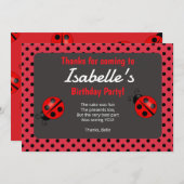 ラディバグバースデーパーティーサンキューカード サンキューカード (正面/裏面)