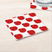 ラディバグパターン スクエアペーパーコースター (アングル)