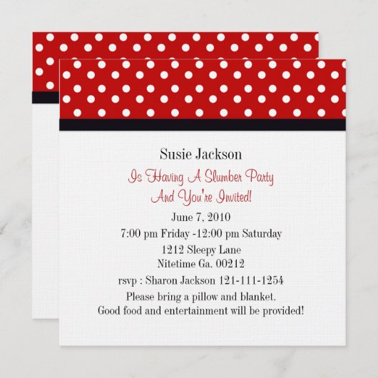 ラディバグパーティの招待状 招待状 (正面/裏面)