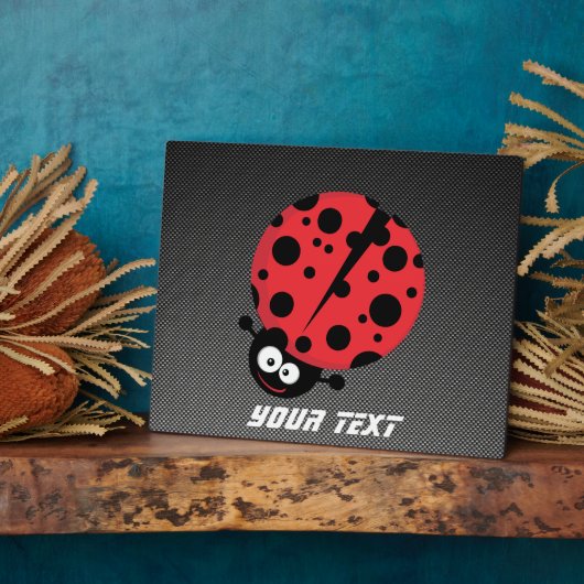 ラディバグフェイク炭素繊維 フォトプラーク (側面)