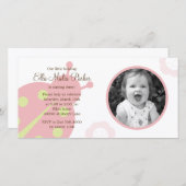 ラディバグフォト誕生日招待状 (正面/裏面)