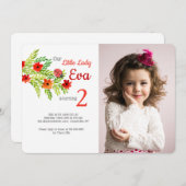 ラディバグフォト誕生日招待状 招待状 (正面/裏面)