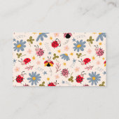 ラディバグフローラおむつラッフルチケット エンクロージャーカード (裏面)