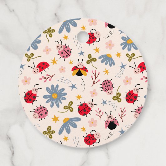 ラディバグフローラガールベビーシャワー フェイバータグ (裏面)