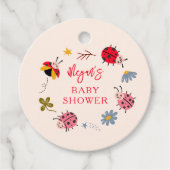 ラディバグフローラガールベビーシャワー フェイバータグ (正面)