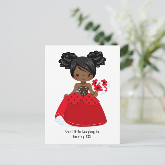 ラディバグブラックプリンセスおとぎ話バースデーパーティー ポストカード (スタンド正面)