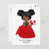 ラディバグブラックプリンセスおとぎ話バースデーパーティー ポストカード (正面/裏面)