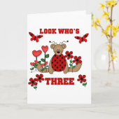 ラディバグベア3rd誕生日Tシャツ カード (黄色い花)