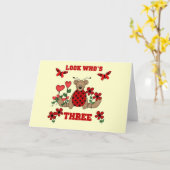 ラディバグベア3rd誕生日Tシャツ カード (黄色い花)