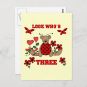 ラディバグベア3rd誕生日Tシャツ ポストカード (正面/裏面)