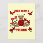 ラディバグベア3rd誕生日Tシャツ ポストカード (正面)