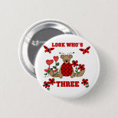 ラディバグベア3rd誕生日Tシャツ 缶バッジ (正面&裏面)