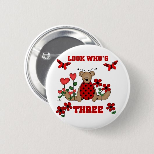 ラディバグベア3rd誕生日Tシャツ 缶バッジ (正面&裏面)