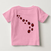 ラディバグベビーシャツラディバグベビードレカスタマイズス ベビーTシャツ (裏面)