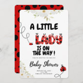 ラディバグベビーシャワー招待状カード セーブザデート (正面/裏面)