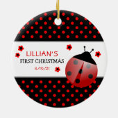 ラディバグベビー初めてのクリスマスセラミックオーナメント セラミックオーナメント (裏面)