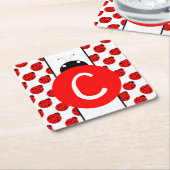 ラディバグモノグラム スクエアペーパーコースター (アングル)