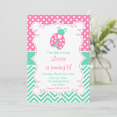 ラディバグラディバードピンクの誕生日パーティー 招待状 (スタンド正面)