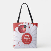 ラディバグレッドホワイトブラックベビーシャワートート トートバッグ (裏面)