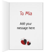 ラディバグレッド&ブラックカワイイハート誕生日 (内側 (右))