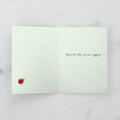 ラディバグロシアの誕生日カスタム文字カード カード (内部)