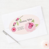 ラディバグワインラベル 楕円形シール (封筒)