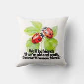 ラディバグ友情引用文おもしろいBFFオールドシニレ クッション (裏面)